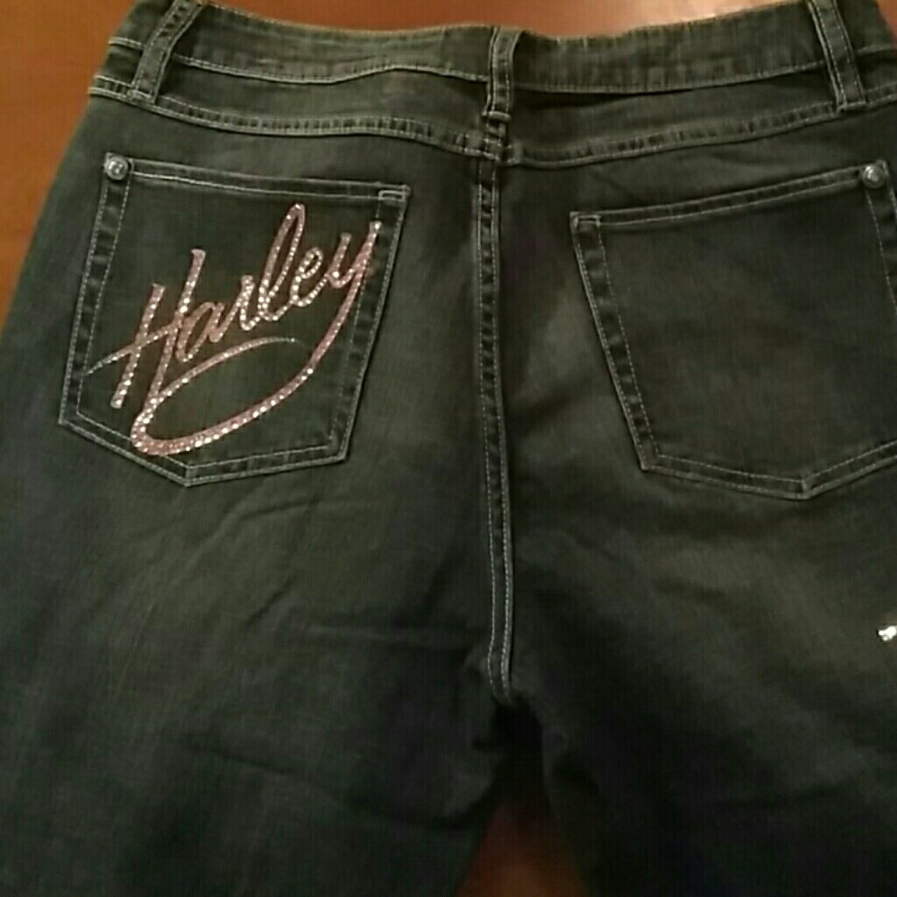 Harley Davidson blue jeans